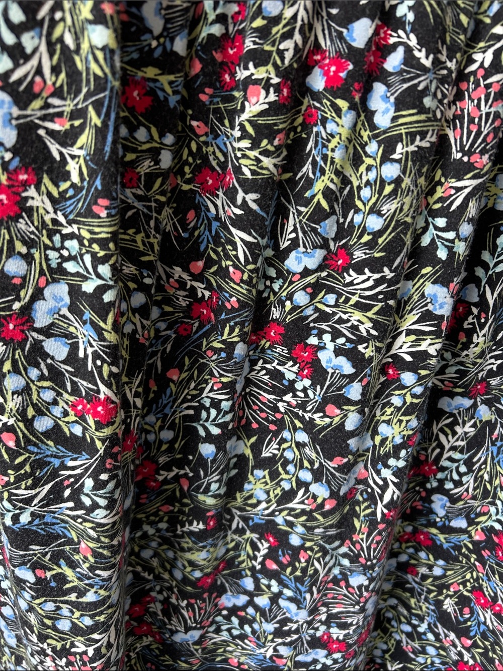 J. Jill Wearever Collection Black Floral Sleeveless Midi Dress, Size M - Picture 5 of 5